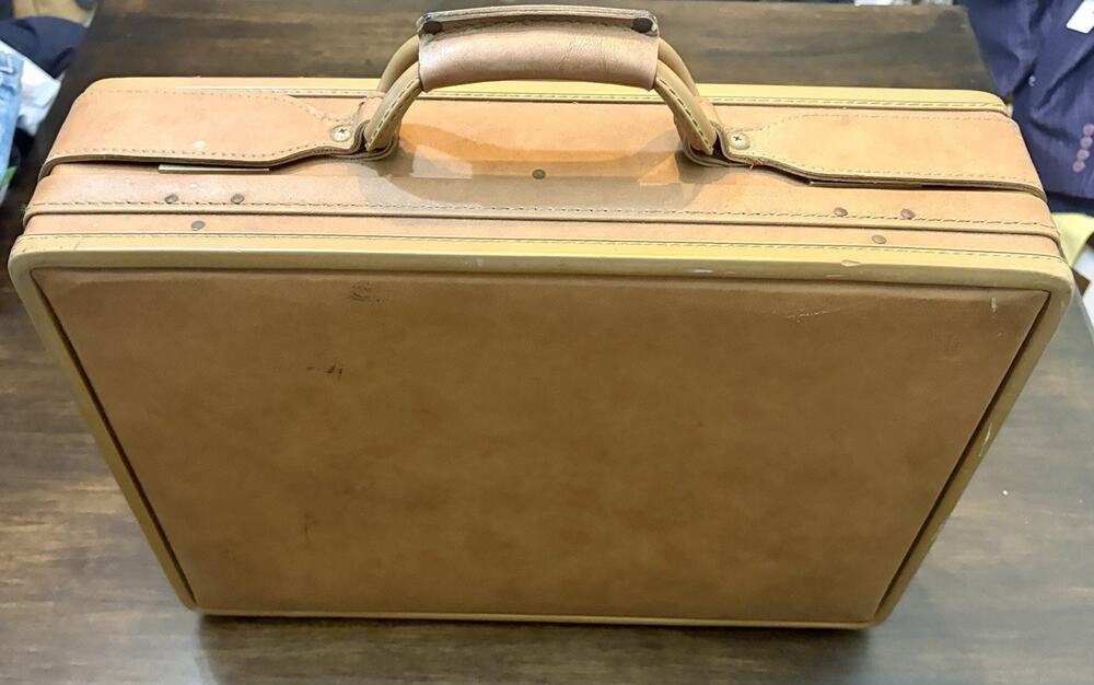 Vintage Hartmann Luggage Belting Leather Hard-Top Briefcase Bag 18x13x5”